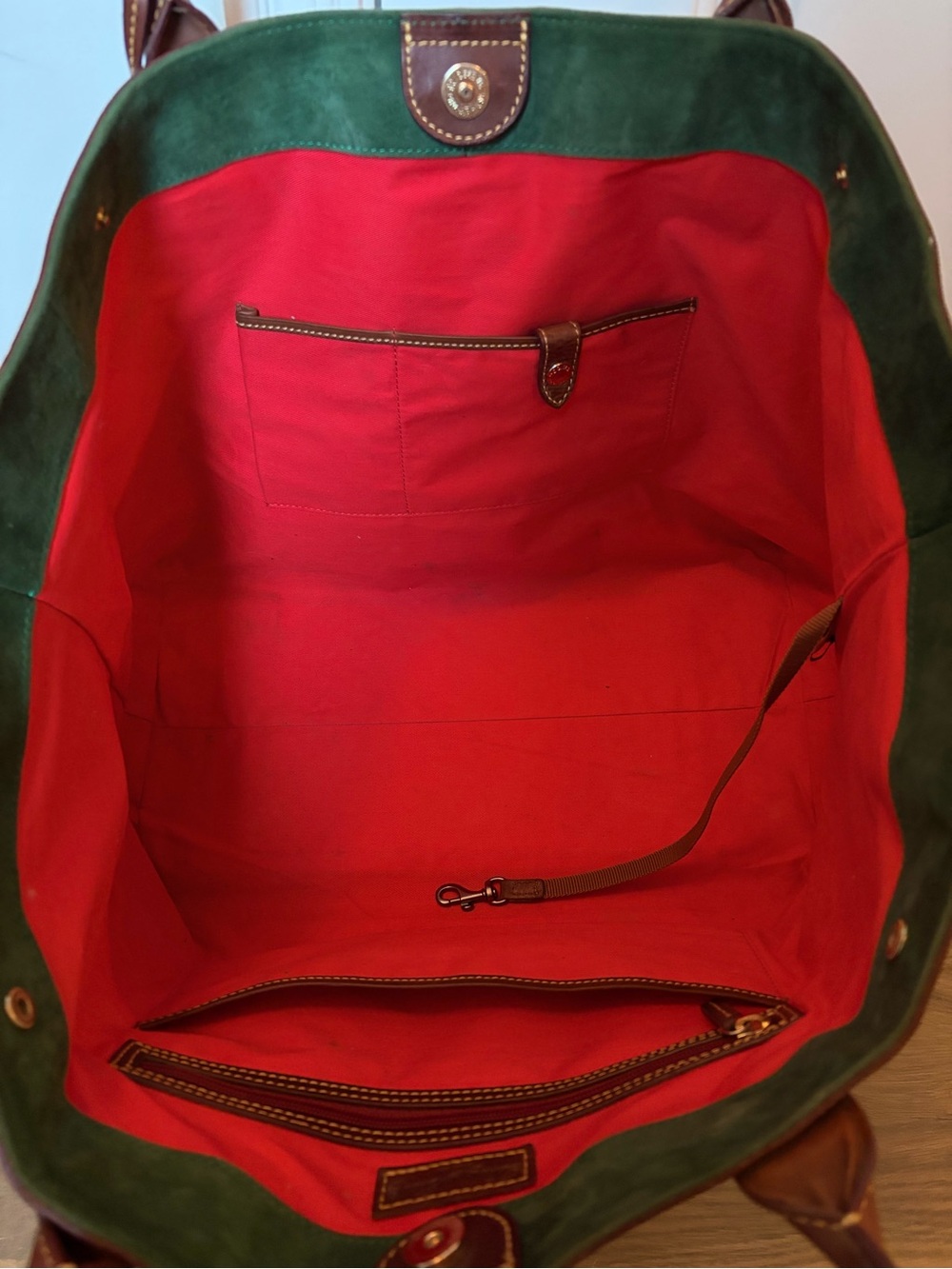 Dooney & Bourke Large Florentine Russel Tote in Chestnut - Picture 12 of 15